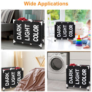 3-Bag Laundry Hamper Cart Waterproof 600D Oxford Cloth 3-Selection Laundry Basket