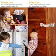 5Pcs Kids Safety Locks w/ 5 Furniture Corner Protectors Drawer Cabinet Strap