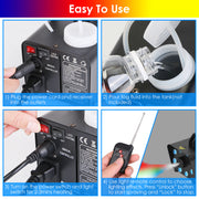 500W Fog Machine 2000CFM Colorful Smoke Machine