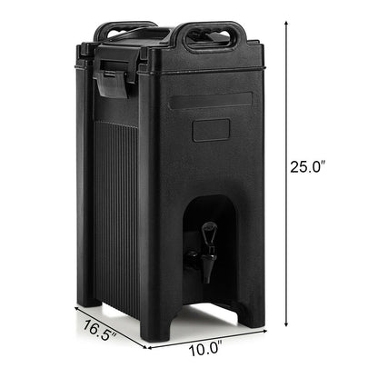 5 Gallon Insulated Beverage Server Dispenser-Black
