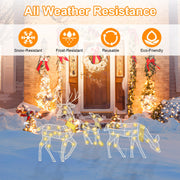 Lighted 2D Christmas Deer Decoration