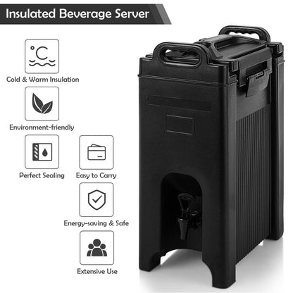 5 Gallon Insulated Beverage Server Dispenser-Black