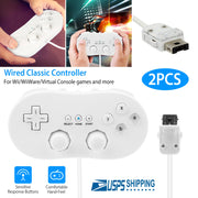 2PCS Classic Game Controller Pad Wired Gamepad Joypad Joystick