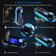 Car Wireless FM Transmitter Dual USB Charger Hands-free Call MP3 Player