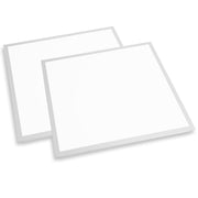 2Pcs 72W 2×2FT LED Panel Light 3800LM Flat Ceiling Light with 3 Lighting Color Temperature Equivalent LED Troffer Recessed Edge-Lit Switchable CCT 110