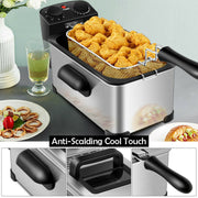 Electric Stainless Steel Deep Fryer with Timer