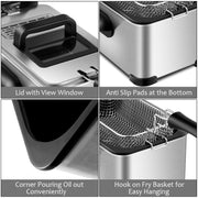 Electric Stainless Steel Deep Fryer with Timer