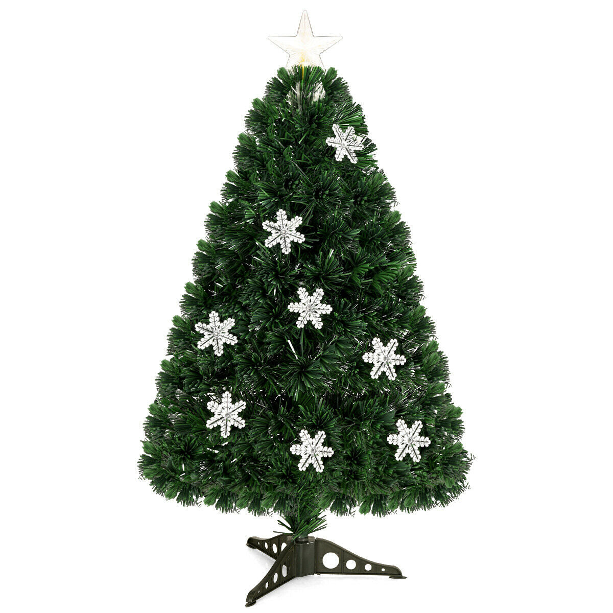 LED Optic Artificial Christmas Tree with Snowflakes-4 Feet - 3 Feet