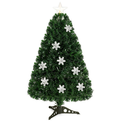 LED Optic Artificial Christmas Tree with Snowflakes-4 Feet - 3 Feet