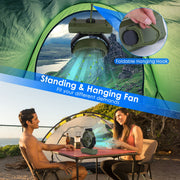 20000mAh Rechargeable Oscillating Camping Fan with Flashlight