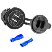 1Pc 2 USB Charger 12-24V Car Cigarette Lighter Socket