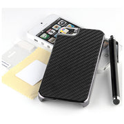 Deluxe Black Carbon Fiber Clip On Hard Back Case Cover For New iPhone 5