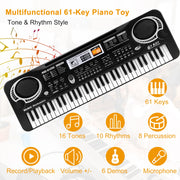 61 Keys Electronic Keyboard w/ Microphone