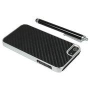 Deluxe Black Carbon Fiber Clip On Hard Back Case Cover For New iPhone 5