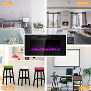 36" Slim Wall Mount Fireplace