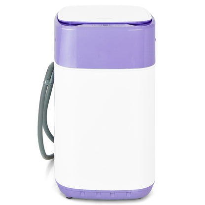 8lbs Portable Fully Automatic Washing Machine with Drain Pump-Green - Purple