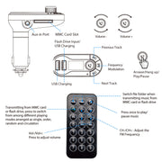 Car Wireless FM Transmitter Dual USB Charger Hands-free Call MP3 Player