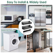 3 Pack Strong Magnetic Spice Rack with 8 Hooks Fridge Oven Microwave