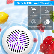 Portable Fruit Vegetable Washing Machine IPX7 Waterproof Rechargeable Fruit Cleaner