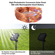 100 LEDs Solar String Lights Outdoor IP65 Waterproof