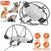 2Pcs Animal Spring Trap Sturdy Iron Animal Snap Trap