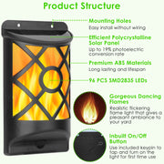 Flickering Solar Wall Lights 96 LEDs Outdoor