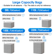 4 Pack Foldable Closet Storage Bags