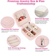 Mini Jewelry Storage Box Portable Ring Earring Necklace Storage Travel Case