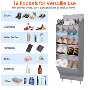 16 Pockets Over The Door Shoe Organizer