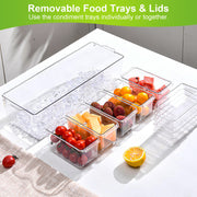 Ice Chilled Condiment Caddy Serving Tray