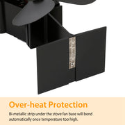 Heat Powered Stove Fan Aluminum Silent Eco Fan