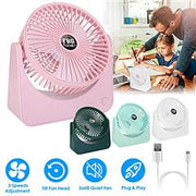 6.5in Desk Fan USB Powered 3 Speeds Table Cooling Fan