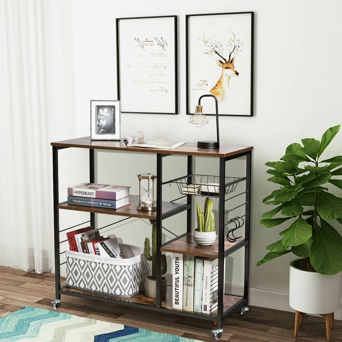 Rolling Industrial Kitchen Baker‚Äôs Storage Shelf
