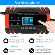 Car Battery Charger 12V/8A 24V/4A Smart Automatic Battery Charger