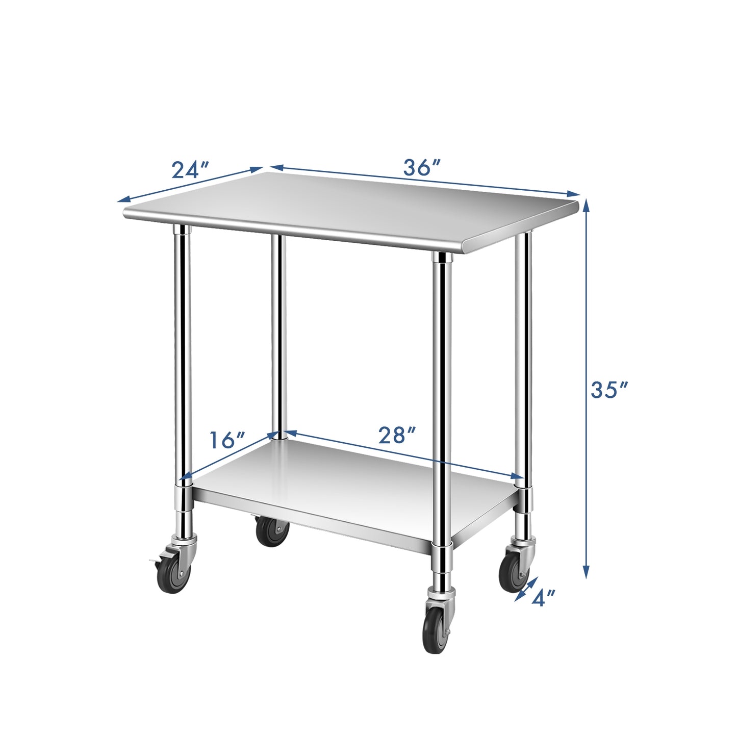 Stainless Steel Commercial Kitchen Prep and Work Table