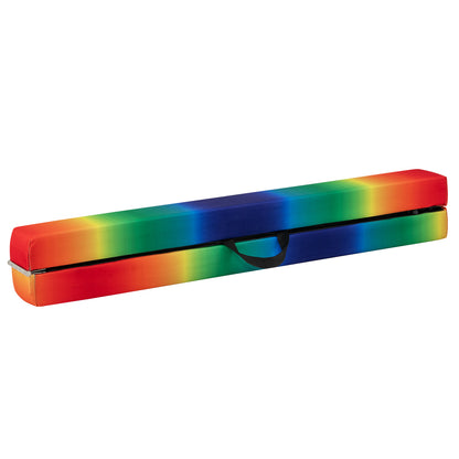 Folding Balance Beam with Solid Wood Base and Anti-slip Bottom-Light Pink - Multicolor
