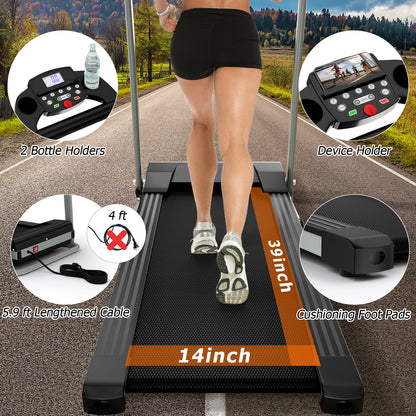 Folding Treadmill with 12 Preset Programs and LCD Display