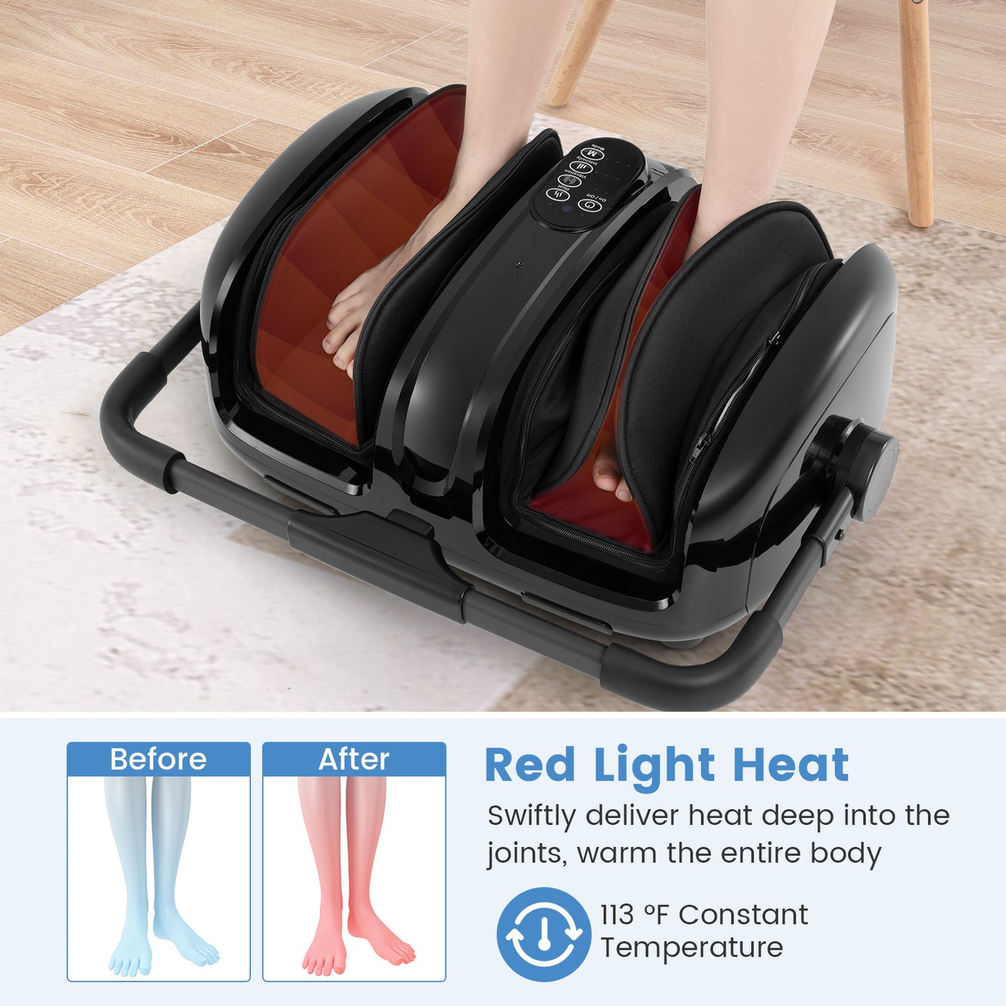 Foot and Calf Massager with Heat for Blood Circulation Pain Relief