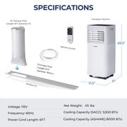 8000 BTU Air Cooler – 3-in-1 w/ Fan