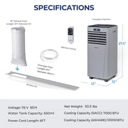 Compact 10,000 BTU Portable AC