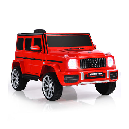 12V Mercedes-Benz G63 Licensed Kids Ride On Car with Remote Control-White - Red