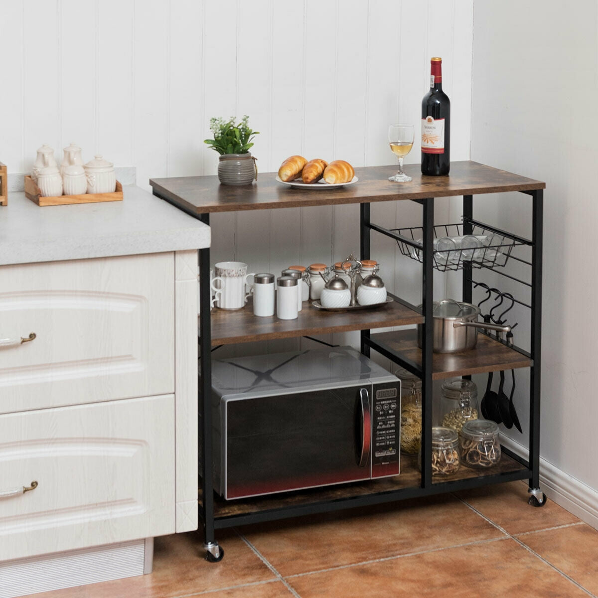 Rolling Industrial Kitchen Baker‚Äôs Storage Shelf
