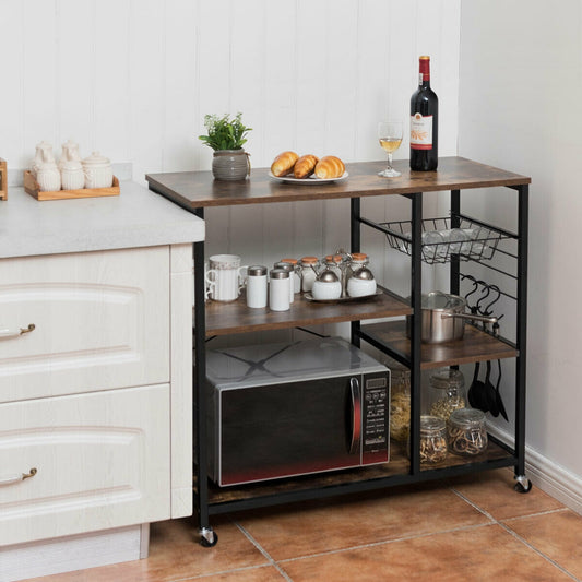 Rolling Industrial Kitchen Baker‚Äôs Storage Shelf