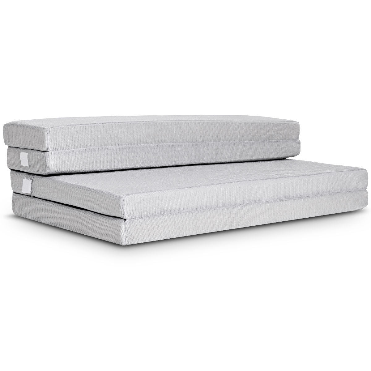 4 Inch Folding Sofa Bed Foam Mattress with Handles-Queen Size - Queen Size