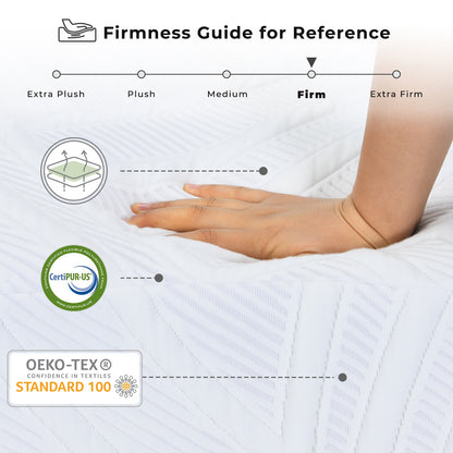 8 Inch Memory Foam Mattress with Poly Jacquard Fabric Cover-Queen Size