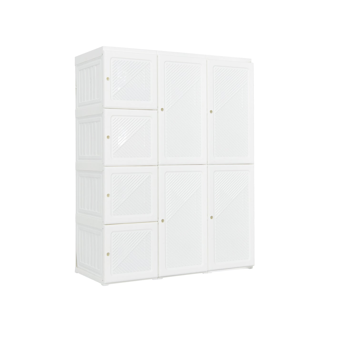 Clothes Foldable Armoire Wardrobe Closet with 12 Cubby Storage