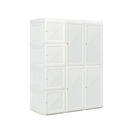 Foldable Closet Clothes Organizer with 8 Cubby Storage