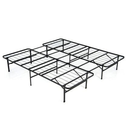 Full/King Size Folding Steel Platform Bed Frame for Kids and Adults