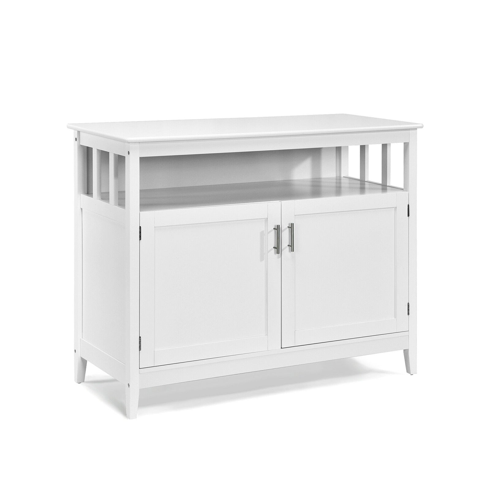 Modern Practical and Beautiful Wooden Kitchen Lockers with Large Storage Space-White - White