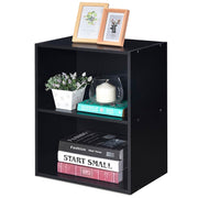 2-Layer Multifunctional Furniture Display Cabinet with Large Capacity Storage Space-Black